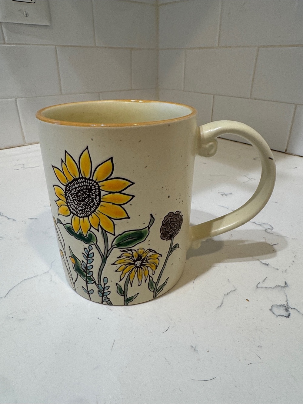 Sunflower Ceramic Mug - Yellow Floral Home Art coffee mug
